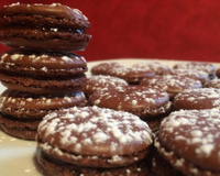 Macarons lisses chocolat