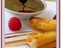 Mes nems crémeux et leur sauce chocolat