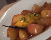 Pêches flambées