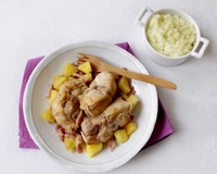 Râbles de lapin aux pommes, cidre et noix