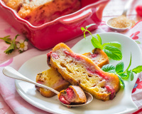 Gâteau de fraises à la menthe