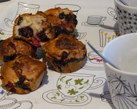Muffins aux fruits rouges et chocolat