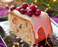 Cake glacé aux canneberges