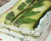 Des courgettes façon lasagnes aux frais arômes mentholés.