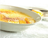 Crème brûlée caramélisée au sucre blanc