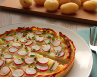 Tarte poireaux pomme de terre et surimi