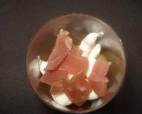 Verrine de jambon et de chèvre