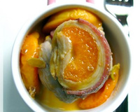 Piccatas de veau au magret fumé et abricot parfumé aux épices