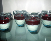 Panna cotta aux fruits rouges italien