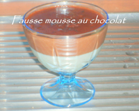 Fausse mousse aux chocolats facile