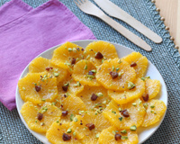 Salade d’orange aux dattes et aux pistaches