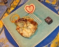 Aumonières aux pommes et glace vanille