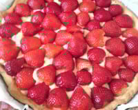 Tarte aux fraises traditionnelle à la crème pâtissière