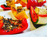 Recette aux poivrons, fromages et tapenade