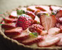 Tarte aux fraises et à la crème pâtissière
