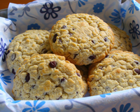 Cookie aux pépites de chocolat et flocons d'avoine