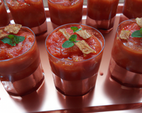 Verrines melba de tomate