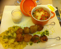Brochette de Saint Jacques en julienne