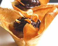 Croustillant ananas gingembre crème d'amandes et chocolat