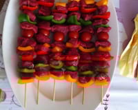 Brochettes de bœuf aux poivrons