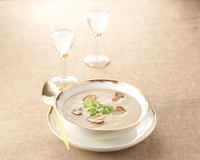 Velouté de châtaignes aux champignons des bois