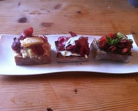 Tartinettes aux gésiers émincés