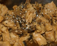 Poulet champignons sauce d'huître