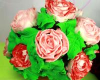 Un joli bouquet gourmand... une présentation originale pour des cupcakes !