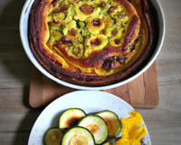 Clafoutis courgettes et fourme d'ambert