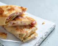 Crêpes jambon fromage maison
