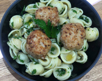 Orechiette à la gremolata et veau à la parmesane