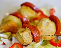 Une envie de brochettes comme si c'était l'été, enfin le printemps, enfin je veux dire l'hiver? Voici une très belle association: le mariage…