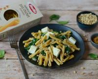 Ces Casarecce de pois chiches aux pousses d'épinards, pignons de pin et feta sont gourmands à souhait et vont ravir votre famille ou vos invités.