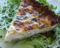 Tarte matcha aux poireaux