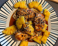 Poulet à l'ananas et sésame