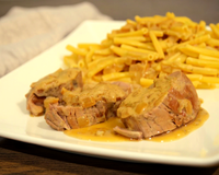 Filet mignon sauce miel-moutarde