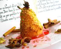 Poire 'Roasted & Spicy' enrobée de croustillant pralin....
