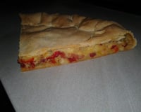 Tourte aux légumes et lardons