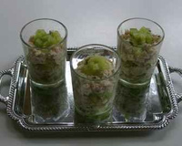 Verrines de crabe au dés de concombre