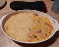 Gratin de courge spaghetti et lardons