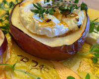 Aumônière pomme chèvre chaud