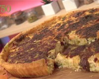 Quiche aux poireaux et au saumon