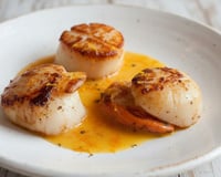 Saint jacques poêlées sauce à l'orange