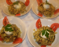 Le cèpe que l'on a comparé à une viande végétale m'a permis de le cuisiner avec des pommes de terre, du parmesan, des herbes aromatiques et un œuf mollet coulant. Un…