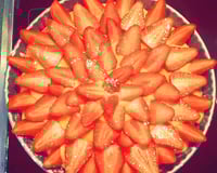 Tarte aux fraises traditionnelle à la crème pâtissière