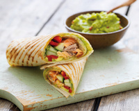 Wraps de saumon de Norvège et guacamole