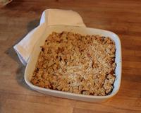 Crumble salé de tomates au parmesan.