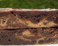 Un brownie fondant de chocolat aux jolies marbrures