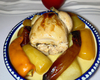 Poulet cocotte fondant accompagné de pommes