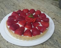 Tarte aux fraises traditionnelle à la crème pâtissière